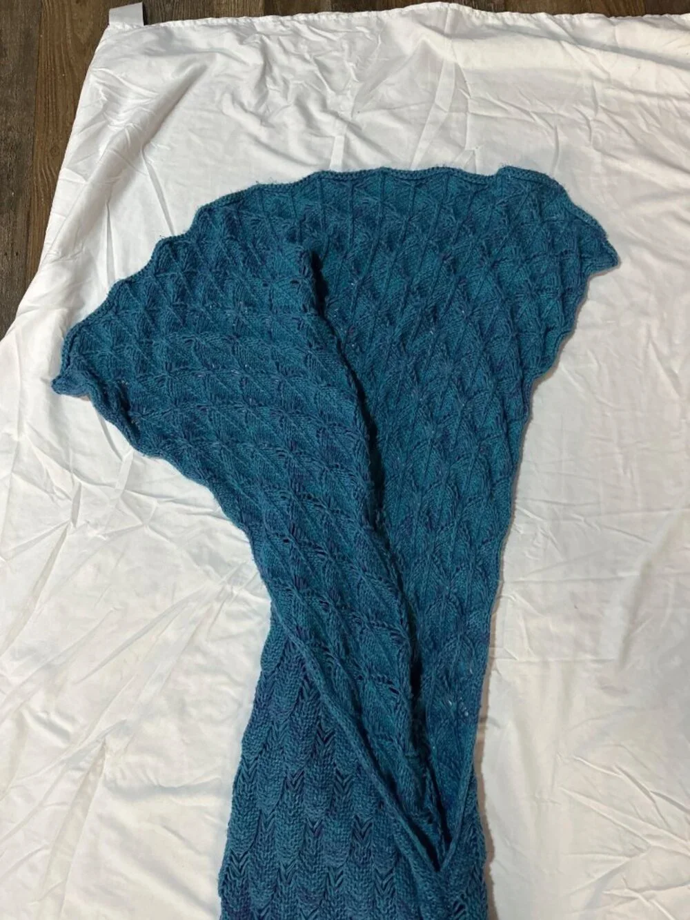 knitted mermaid tail blue / purple 79 